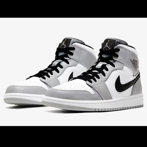 Nike Air Jordan 1 Mid Light Smoke Grey/Black-White 554724-092